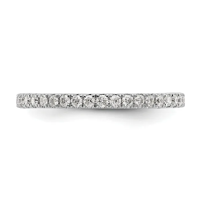 Rings Goldia Solid Real 14k White Gold Polished U Shared Prong 12ct CZ Eternity Wedding Band Ring