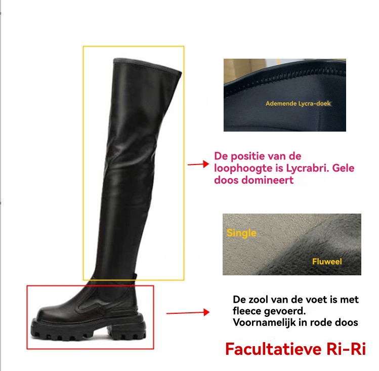 Dames Boots & Laarzen | Aspha Stretch Overknee Boots & Laarzen Boots & Laarzen