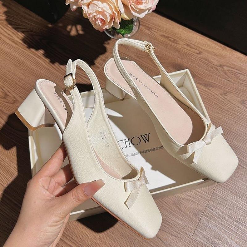 Dames Pumps & High Heels | Bowdie Sling Pale Vellum Pumps & High Heels Dames