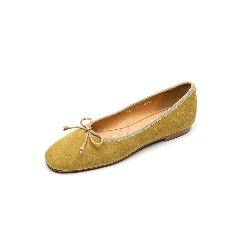 Dames Slippers & Mules | Abigail Suede Ballet Flat Peanut Schoenen Dames